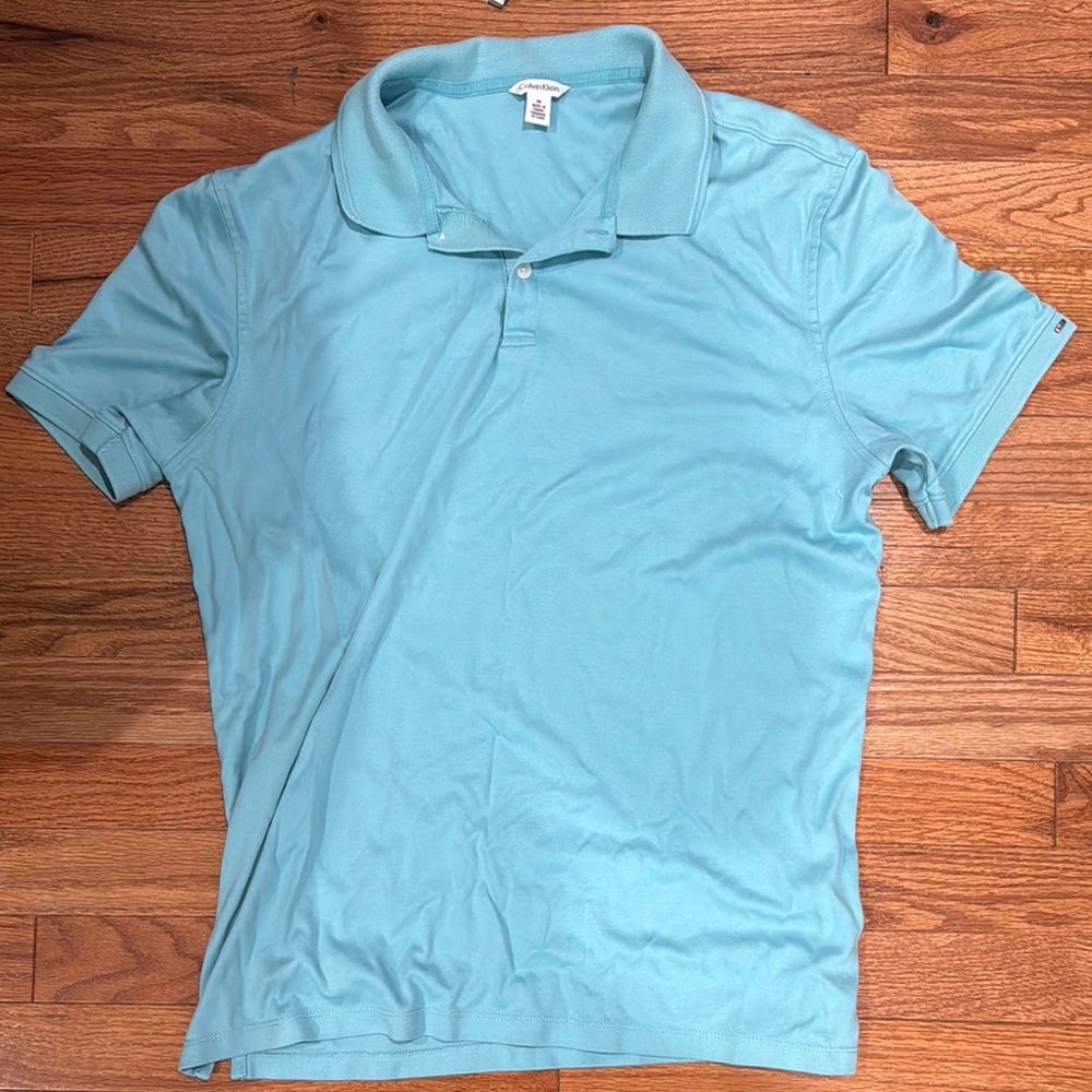 Men's Calvin Klein Light Blue Polo Shirt